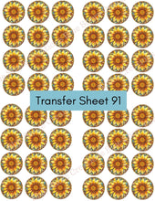 Load image into Gallery viewer, Transfer 91 | Sunflower | Stained Glass | Polymer Clay Transfer Sheet
