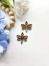 Load image into Gallery viewer, Dragonfly | Wood Earring Blank | Wood Findings
