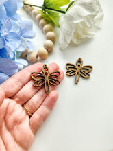 Load image into Gallery viewer, Dragonfly | Wood Earring Blank | Wood Findings
