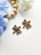 Load image into Gallery viewer, Dragonfly | Wood Earring Blank | Wood Findings
