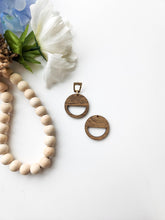Load image into Gallery viewer, Half Circle Macrame | Wood Earring Blank | Wood Findings
