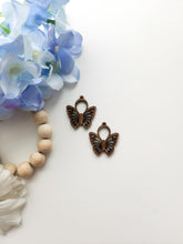 Load image into Gallery viewer, Butterfly Hoop | Wood Earring Blank | Wood Findings
