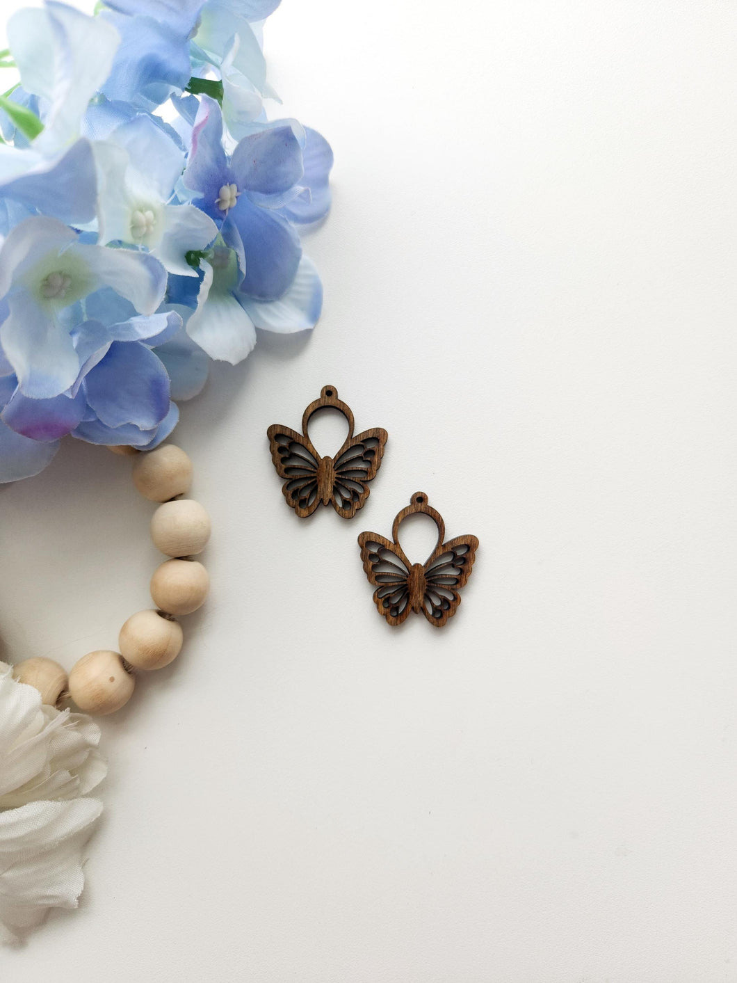 Butterfly Hoop | Wood Earring Blank | Wood Findings