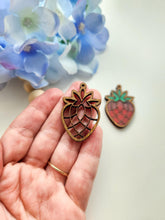 Load image into Gallery viewer, Strawberry | Wood Earring Blank | Wood Findings
