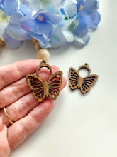 Load image into Gallery viewer, Butterfly Hoop | Wood Earring Blank | Wood Findings
